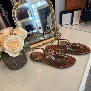 Sam Edelman leopard strap sandals